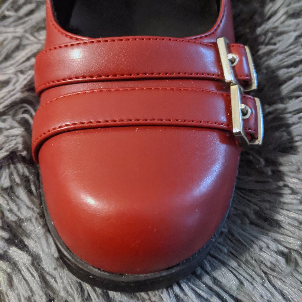NWOT Blood Red Bongo Heels Size 8.5 - Picture 2 of 8
